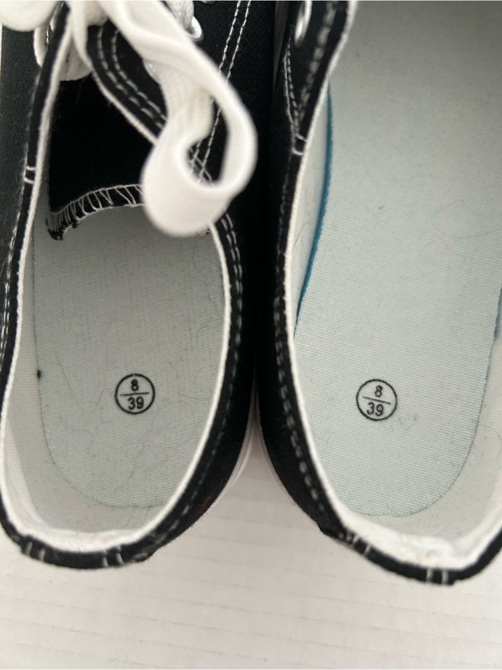 Kids Black Canvas Lace-Up Sneakers/ no brand great for summer play - Picture 6 of 9